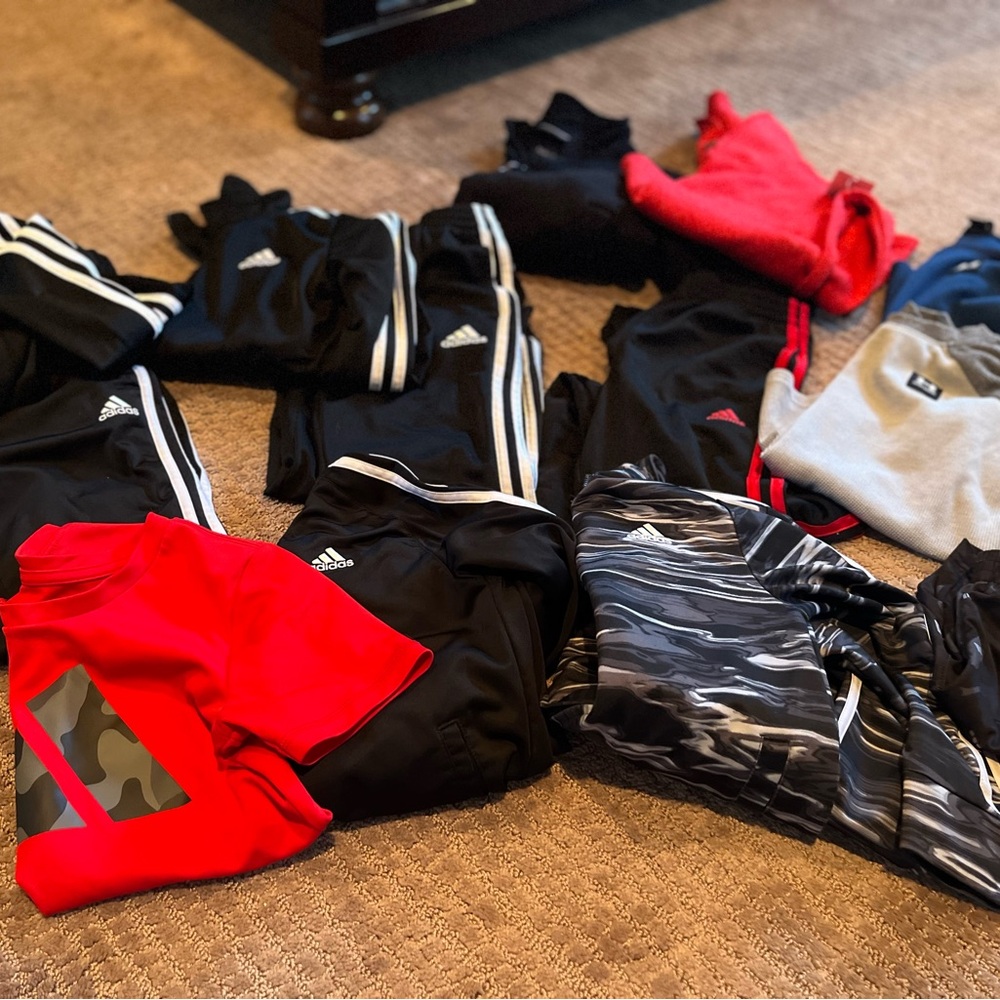Adidas Kids Black Joggers with bundle